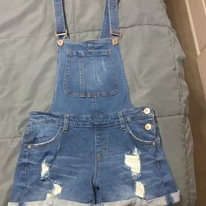 Distressed Overalls